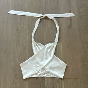 NWT White Wrap Top Small